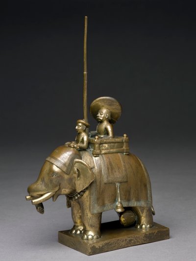 Fil süren bir subay, 1795 (pirinç) by Indian School