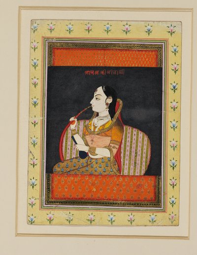 Jharoka penceresindeki bir kadın büstü by Indian School
