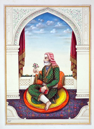 Dewan Sawan Mal (Multanwala), The Kingdom of the Punjab, its Rulers and Chiefs, cilt II, kimliği belirsiz bir Hintli sanatçı tarafından 30 suluboya çalışması, c.1840 (kağıt üzerinde wc) by Indian School