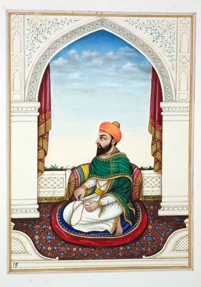 Fakir Syad Aziz-o-Deen, The Kingdom of the Punjab, its Rulers and Chiefs, cilt I, kimliği belirsiz bir Hintli sanatçının 27 suluboya çalışması, c.1840 (kağıt üzerinde wc) by Indian School