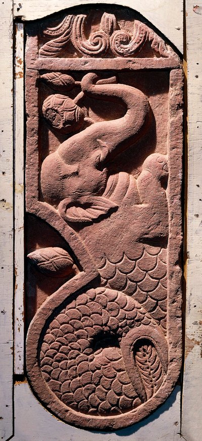 Hint Sanatı: “” Bir Balık Kuyruğu Fili”” Dönemi Kouchhane (Kushan veya Kouchan) Sonkh, Mathura