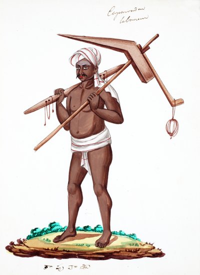 İşçi (kağıt üzerinde wc) by Indian School