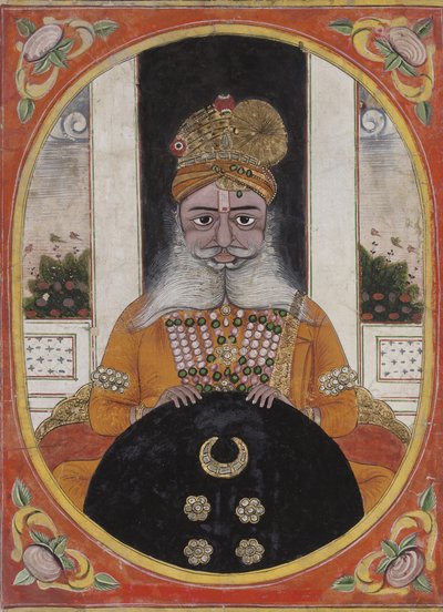 Maharaja Sardar Singh, Bikaner hükümdarı, 1851-71 by Indian School