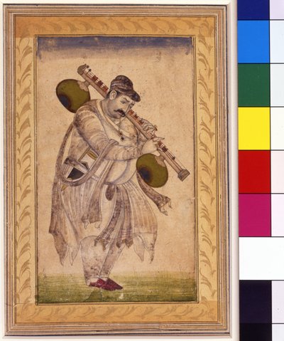 Naubat Khan, vina oyuncusu, 18. yüzyıl by Indian School