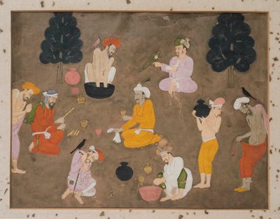 Dokuz adam bhang hazırlıyor by Indian School
