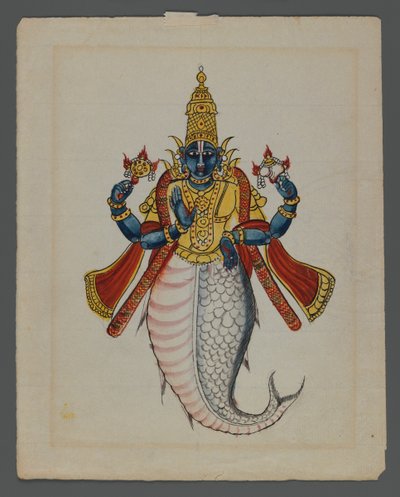 Hintlileri farklı mesleklerden gösteren dokuz resimden biri (kağıt üzerinde wc) by Indian School