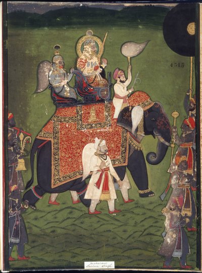 Rana Jawan Singh of Mewar (kağıt üzerine suluboya) by Indian School