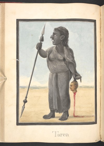 Tarka, Rama tarafından öldürülen bir dişi şeytan by Indian School