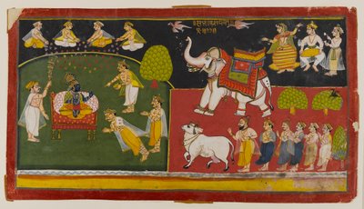 Tanımlanamayan sahne, Aurangabad, c.1725 (kağıt üzerinde wc) by Indian School