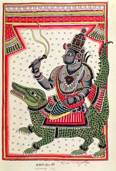 Varuna, Okyanusların Tanrısı by Indian School