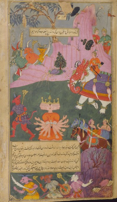 Cilt 2 fol.310 raksasa ordusu, Ravana
