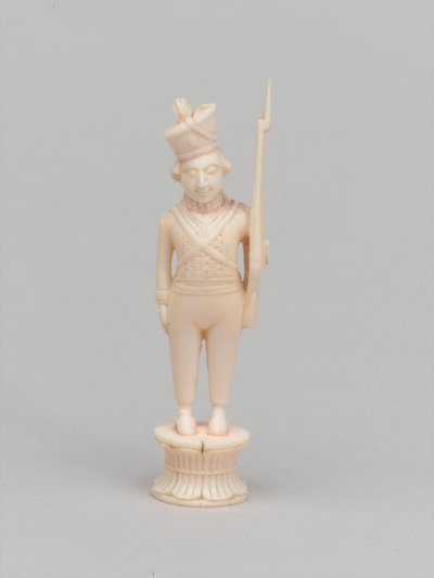 Beyaz piyon, satranç taşı, Hindistan, 1820 dolaylarında by Indian School