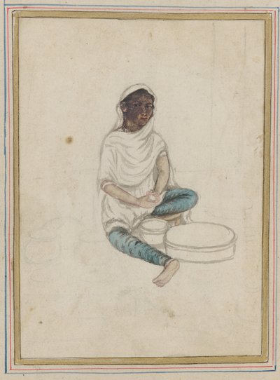 Mısır öğütme kadın by Indian School