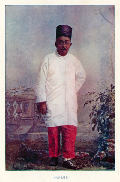 Hint Yerlileri: Parsee (renkli fotoğraf) by Indian photographer
