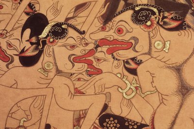 Wayang Beber parşömeni detayı (kağıt üzerine sulu boya) by Indonesian Indonesian
