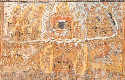 Giri dağının dönüşü (tuval üzerinde Bali rengi) by Indonesian Indonesian