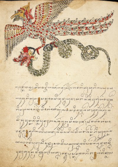 Yılan taşıyan uçan bir yaratık, 