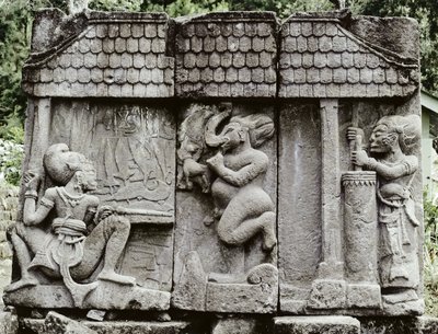 Demirci sahnesi (volkanik taş) by Indonesian School