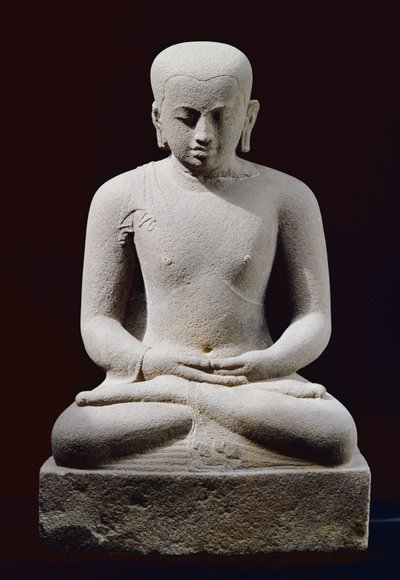 Meditasyon yapan keşiş, Candi Plaosan