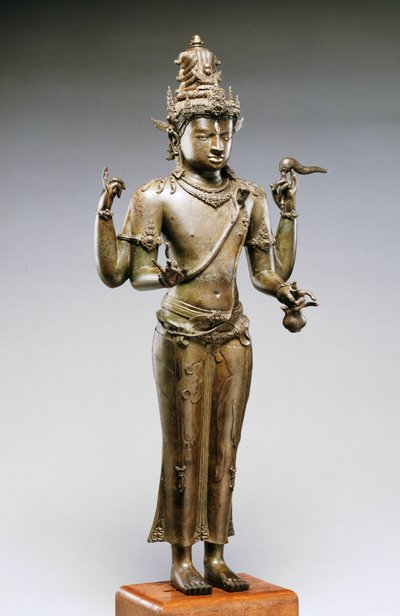Shiva Mahadeva (bronz, altın ve gümüş) by Indonesian School