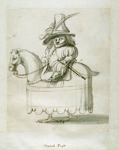Hollanda Sayfası (kağıt üzerinde kalem ve mürekkep) by Inigo Jones