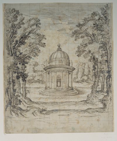 Apollon Tapınağı (kağıt üzerine kalem ve mürekkep) by Inigo Jones