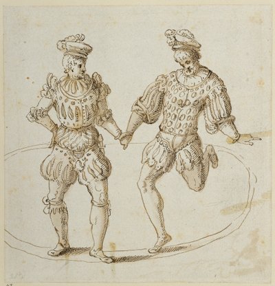 Galli dansçılar (kağıt üzerine kalem ve mürekkep) by Inigo Jones