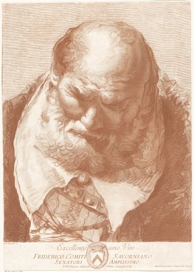 Portret van Friedrich Kont Savorniano by Innocente Alessandri