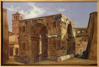İtalya, Roma, Ippolito Caffi tarafından Via Velabro
