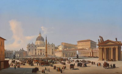 Aziz Petrus Meydanı, Roma by Ippolito Caffi