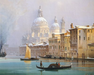 Karla Kaplı Venedik, Ippolito Caffi, tuval üzerine yağlı boya by Ippolito Caffi