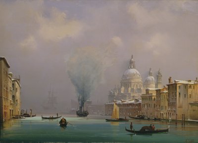 Venedik kar altında, 1840 dolayları by Ippolito Caffi