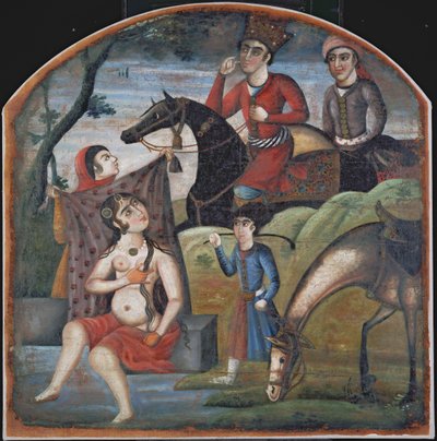 Hüsrev, 18. yüzyılın ortalarında Şirin Banyosunu Keşfediyor by Iranian School