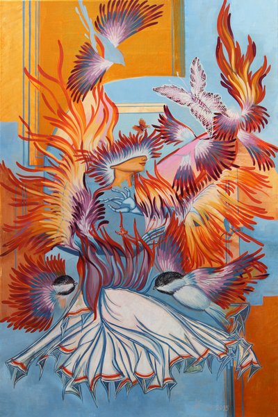 Yeniden Yaratılan Chickadees, 2015 by Irina Corduban