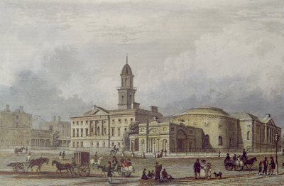 The Rotunda Hospital, Dublin (colour lithograph) by Irish School