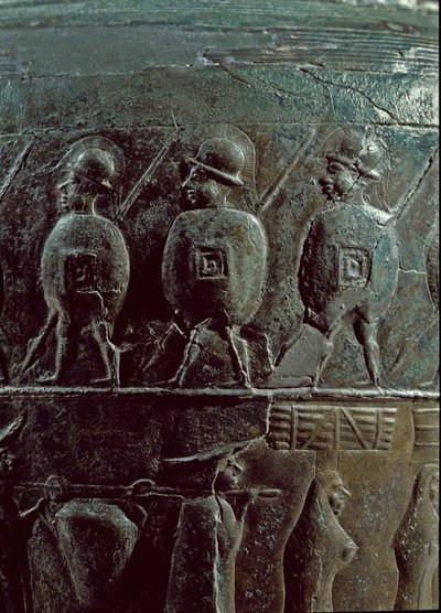 Tarih öncesi sanat: savaşçıların detayı. Situla, Certosa Nekropolü