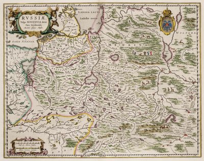Batı Rusya Haritası Nereden: Kuzey ve Doğu, 1664 by Isaac Abrahamsz. Massa