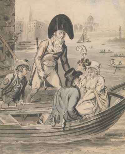 Feribot'a Binmek by Isaac Cruikshank