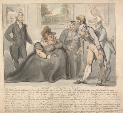 Madam Vandercrout ve Talipler by Isaac Cruikshank