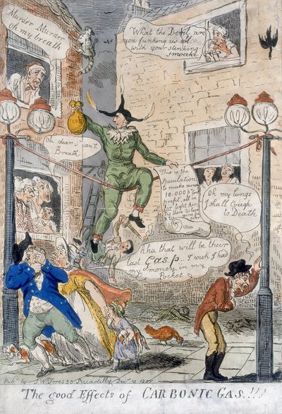 Karbonik Gazın İyi Etkileri!, 1807 (el renkli gravür) by Isaac Cruikshank
