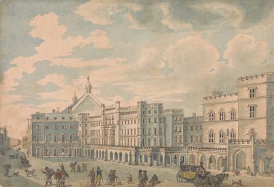 Eski Saray Bahçesinden Lordlar ve Avam Kamaralarının Görünümü by Isaac Cruikshank
