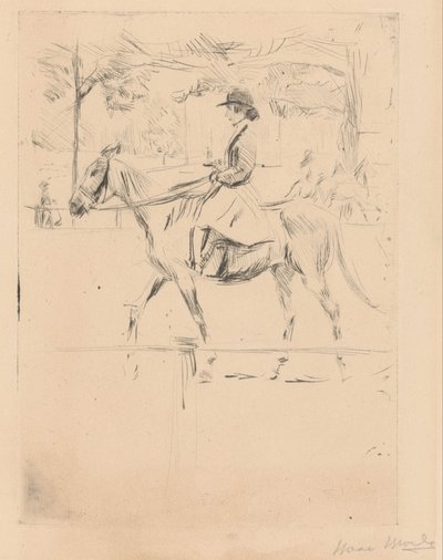 atlı kadın by Isaac Israels (signed by artist)