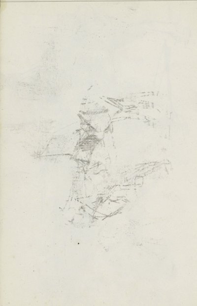 Sayfa 8 recto üzerinde tebeşir çiziminin Abklatsch by Isaac Israels