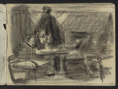 Bir iç bir masada rakamlar by Isaac Israels