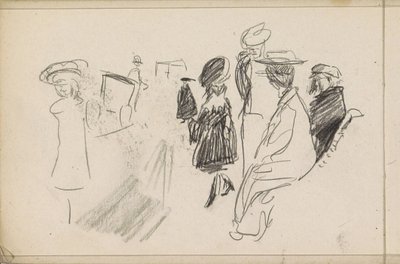 Rakamlar, muhtemelen bir parkta by Isaac Israels