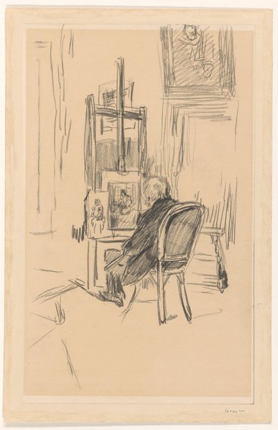 Jozef Israels stüdyosunda by Isaac Israels