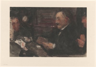 Beyler kafede iskambil kağıtları by Isaac Israels