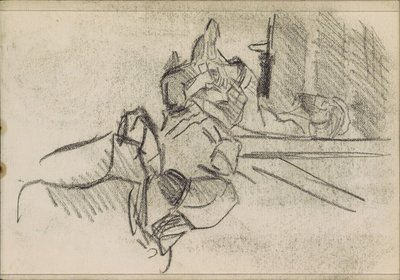 Yalancı adam, muhtemelen uyuyor by Isaac Israels