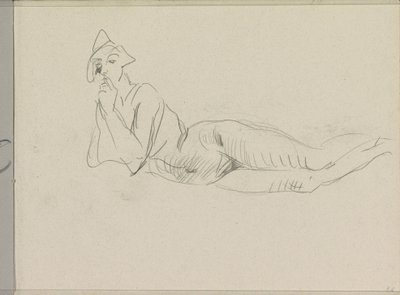 uzanmış kadın çıplak by Isaac Israels