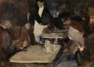 Restoran 'Bin Sütun' (kağıt üzerine suluboya) by Isaac Israels